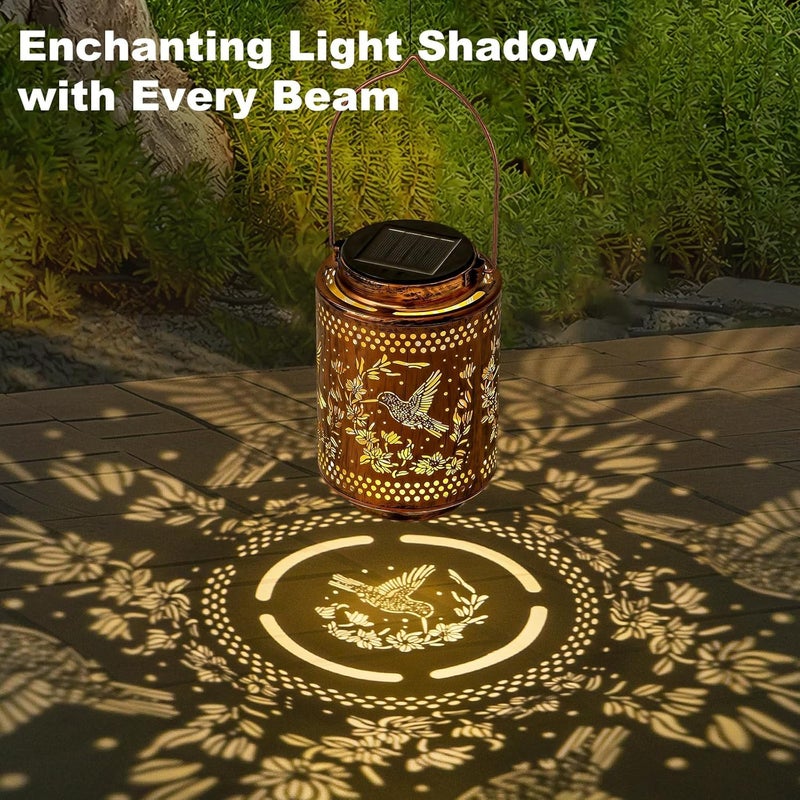 Adebime Hummingbird Solar Lanterns, Birthday Gifts for Women Mom Grandma, Outdoor Waterproof Hanging Garden Decor for Patio, Yard - Image 3